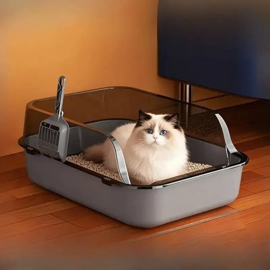 AlchemyPaw™ Mess-Free High-Side Cat Litter Box