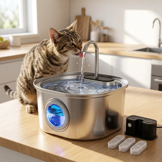 AlchemyPaw™ Automatic Pet Water Fountain – Keeps Water Fresh & Encourages Healthy Hydration AlchemyPaw