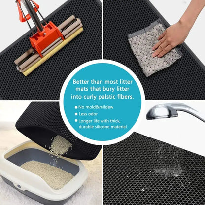 AlchemyPaw™ Mess-Free Honeycomb Litter Trapping Mat