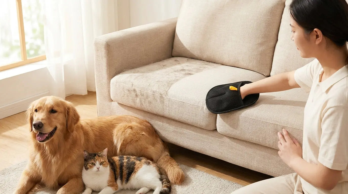 AlchemyPaw™ Magic Pet Hair Remover Glove – Reusable Fur Cleaner for Furniture, Carpet & Clothes AlchemyPaw