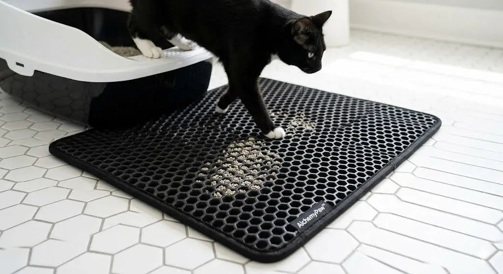 AlchemyPaw™ Mess-Free Honeycomb Litter Trapping Mat