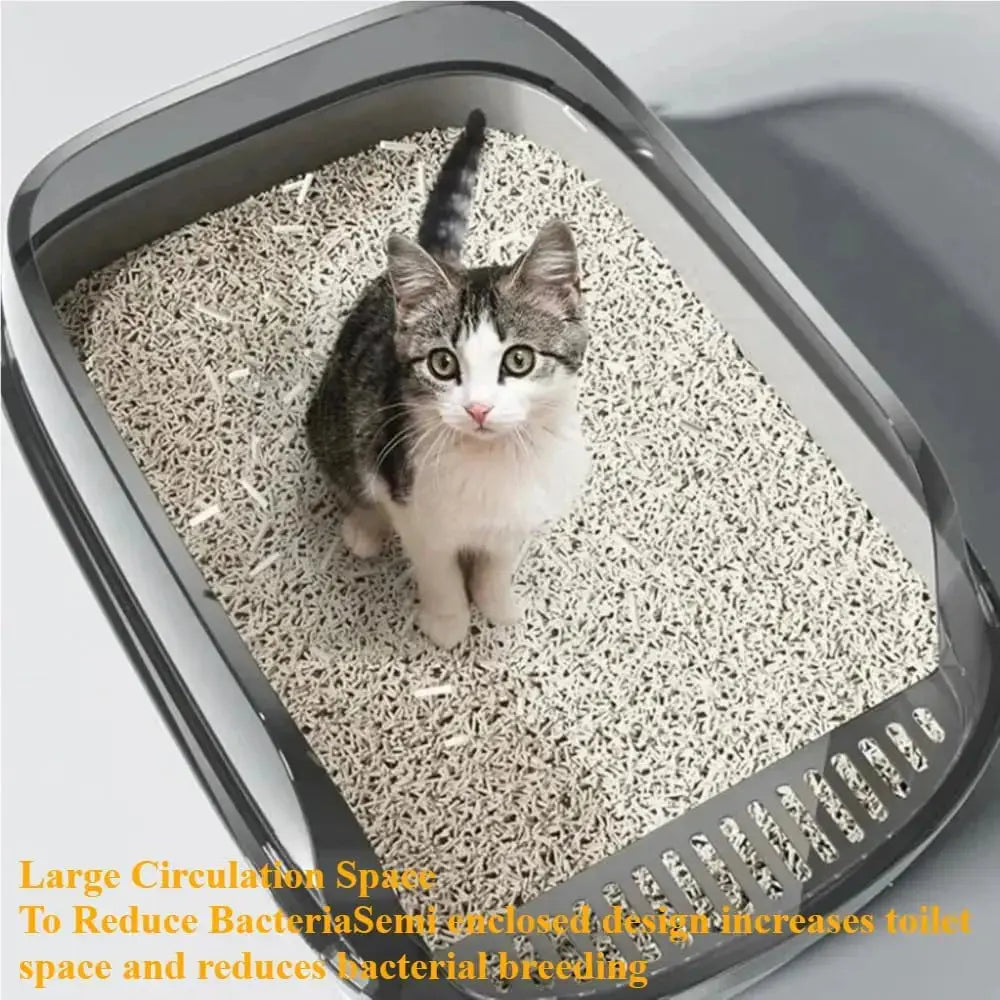 AlchemyPaw™ Mess-Free High-Side Cat Litter Box