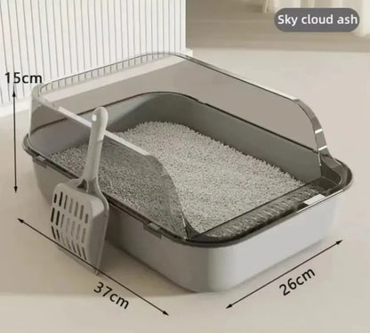 AlchemyPaw™ Mess-Free High-Side Cat Litter Box