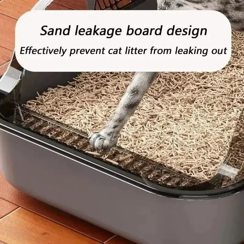 AlchemyPaw™ Mess-Free High-Side Cat Litter Box