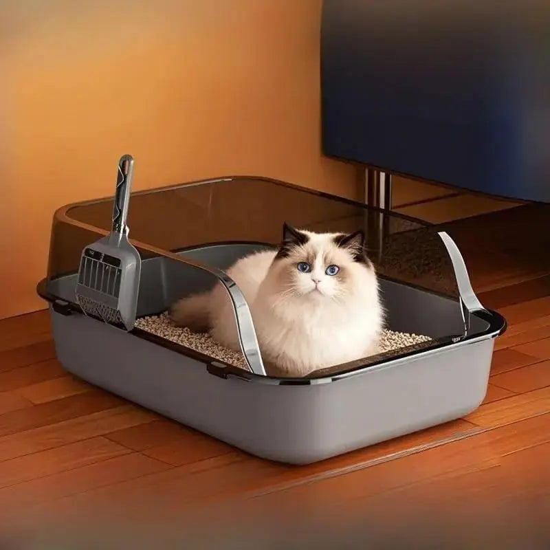AlchemyPaw™ Mess-Free High-Side Cat Litter Box