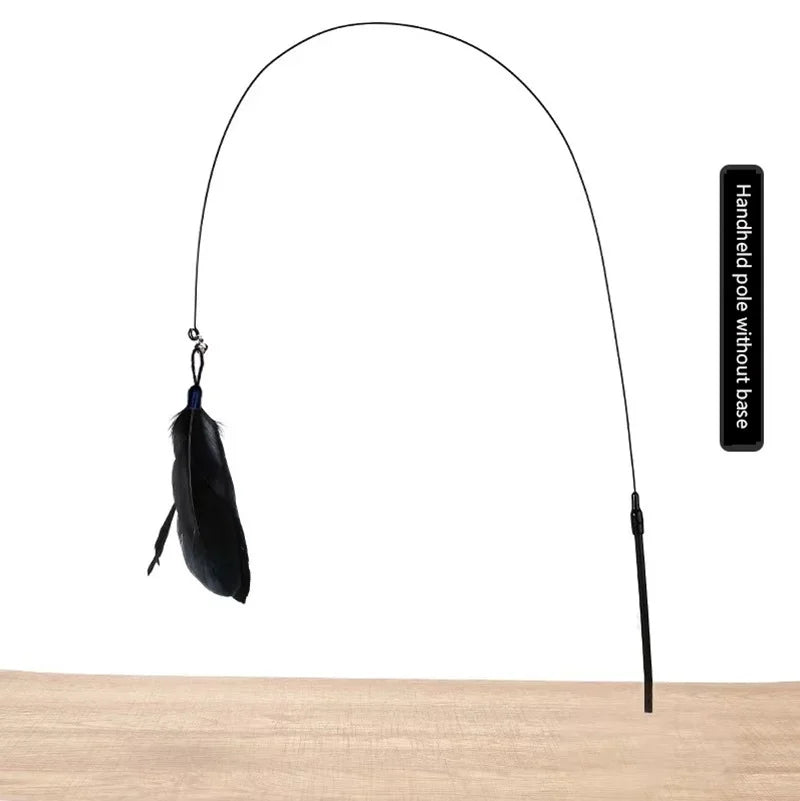 AlchemyPaw™ Interactive Cat Teaser Toy – Suction Cup Feather Wand for Endless Play