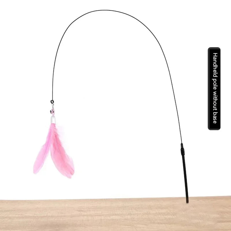 AlchemyPaw™ Interactive Cat Teaser Toy – Suction Cup Feather Wand for Endless Play