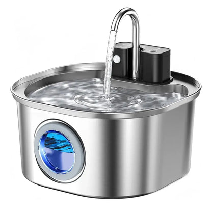 AlchemyPaw™ | Ultra-Silent Wireless Stainless Steel Pet Fountain (3L)