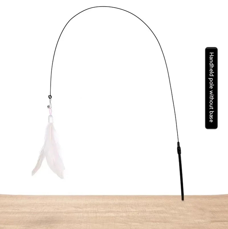 AlchemyPaw™ Interactive Cat Teaser Toy – Suction Cup Feather Wand for Endless Play