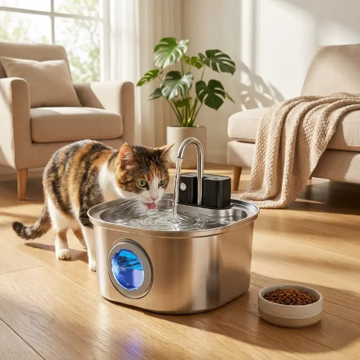 AlchemyPaw™ Automatic Pet Water Fountain – Keeps Water Fresh & Encourages Healthy Hydration AlchemyPaw